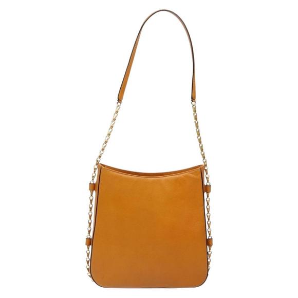 CELINE Chain Shoulder Bag Leather Brown Gold Auth yk18930 - Picture 2 of 16